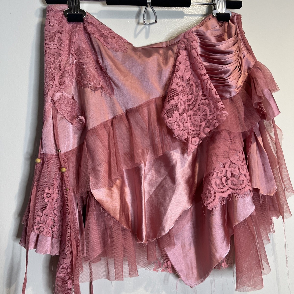 Free People FP x Nigel Preston Fairy Ruched Ruffles Lace Mini