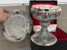 + Sterling Silver Museum Chalice & Paten with Case + St. Trudpert Chalice (CU1)
