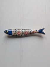Vintage Portuguese Ceramic Tile Sardine Magnet - See Details