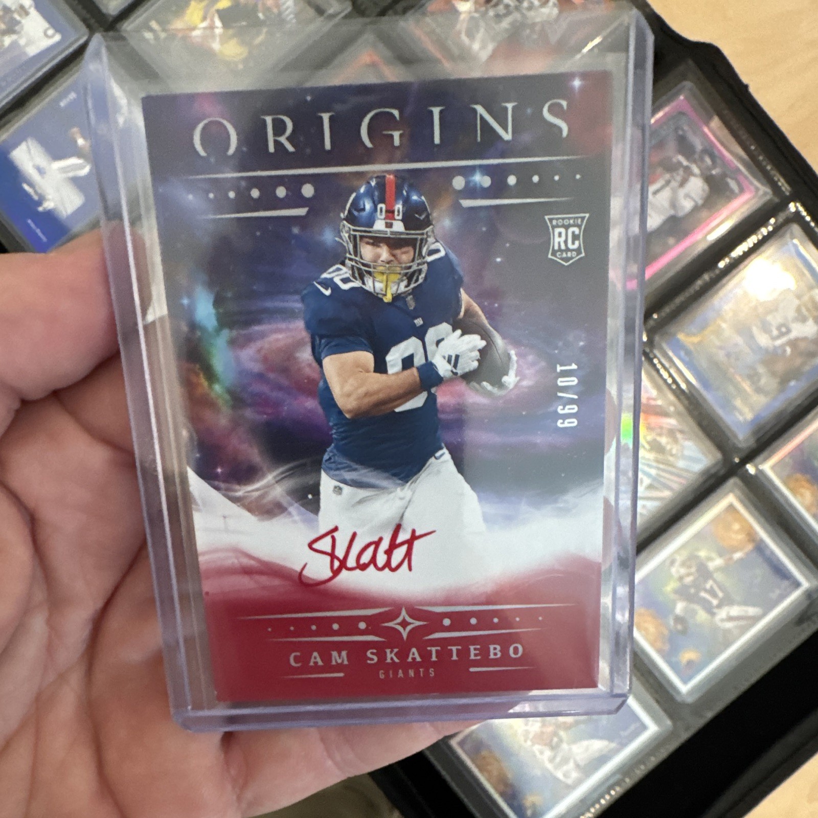 Panini 2025 Origins Cam Skattebo Giants Rookie Autographs #RA-CAM Auto Red /99