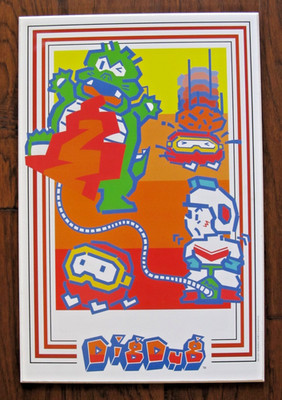 DIG DUG Arcade Video Game Wood Sign w/ Vintage Look 18'' x 12''  Pinball Amusement