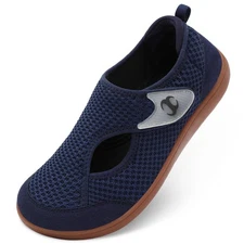 Scurtain Men's Wide-Waist Nursing Shoes Recommended by Physical Therapists