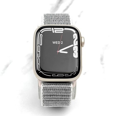 Apple Watch Series 7 41 mm Starlight Aluminum with Silver Loop GPS+LTE Cellular