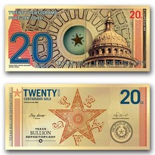 2025 20 Centigram Gold Aurum Texas: State Capitol