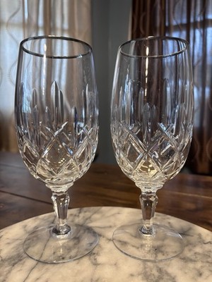 2pc VTG Gorham Crystal Lady Anne Ice Tea Glasses 7.75'' Tall Germany Discontinued