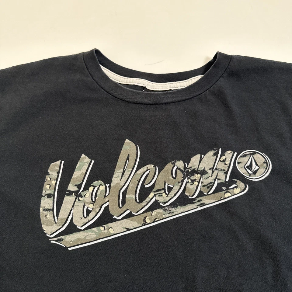 Vintage Volcom T-Shirt Adult Size Large Black Short Sleeve Y2K Skate - Image 3 of 4