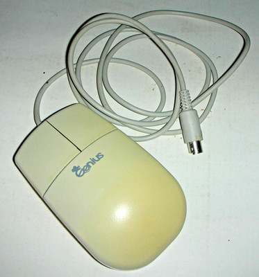 Vintage Genius Easy Mouse PS/2 Rollerball 2-Tasten Maus - getestet funktioniert