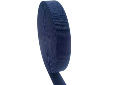 Navy Knit Elastic Band 1 inch 10 Yards Double-Side Twill Woven Elastic Heavy