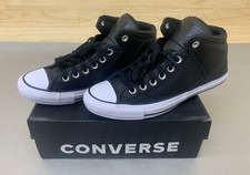 Zapatilla deportiva Converse Chuck Taylor High Street negra/blanca de cuero medio para hombre8 (149426C)