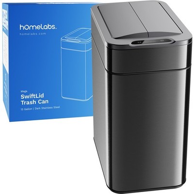 homelabs 13 Gallon SwiftLid Trash Can - Matt Black