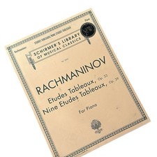 Rachmaninov Etudes Tableaux Op 33 Op 39 Piano Schirmer Library NOS 1995 Vintage