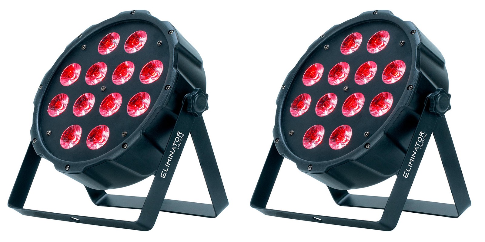 (2) Американский DJ Eliminator LP 12 HEX 12x5 Вт RGBWA + UV LED DMX Par Wash Lights