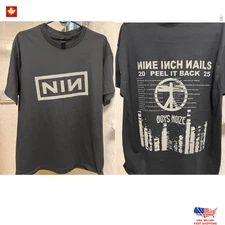 NIN Peel It Back 2025 Boys Noize Tour Shirt Vintage Style Rock Band Tee