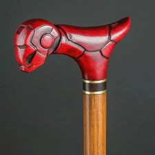 wooden walking stick hand carved eagle wooden walking cane