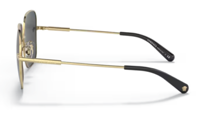 Brand New Versace Sunglasses 0VE2246D 100287 Gold Dark Grey Versace 0VE2246D 100287 Gold/Dark grey Rectangle Women main image 2