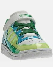 Adidas FORUM LO XL EL I Sneakers WHITE/GREEN/BLUE Kids - Size 6K Q20639