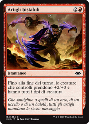 MTG 4x VOLATILE CLAWS EXC - INSTABILE KRALLEN - MH1 - MAGIC