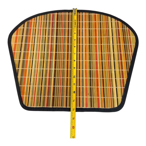 Natural Bamboo Wedge Placemats Set 4 Cross hatch Bed Bath & Beyond Retro MCM SEE - 第 4/14 張圖片
