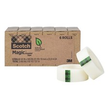 Scotch  Magic Greener Tape 812-6P, 6 pack, 3/4 in x 900 in 19 mm x22,8 m 
