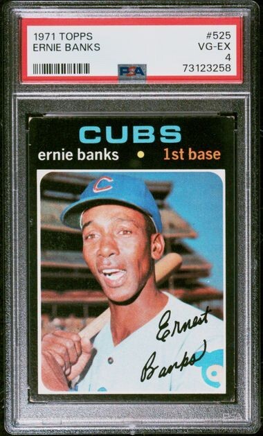 1971 Topps Ernie Banks Last Baseball Card #525 Chicago Cubs Mr