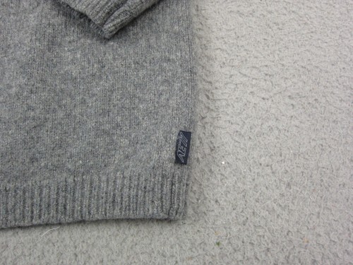 Vintage American Eagle Sweatshirt Mens Extra Large XL Gray AE77 Lambswool Stripe - Picture 3 of 15