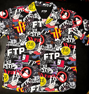 FTP FuckThePopulation Archive Rayon Shirt - Size XLarge - NEW