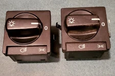 2 1993 1994 VOLVO 850 HEADLIGHT SWITCH KNOB BUTTON LAMP CONTROL OEM #1398417 OEM