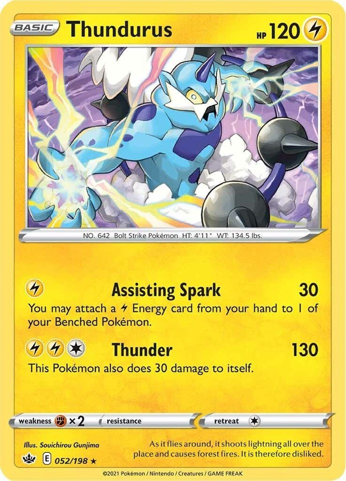 Thundurus 052/198 Swsh06: Sword & Shield - Chilling Reign - 1 of 1