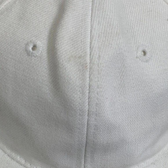 Gorra de béisbol Leader ajustada para hombre talla 7 blanca lisa acrílico en blanco Foto 3 de 4
