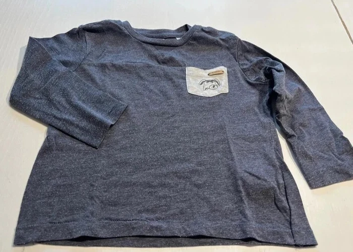 Dunkelblaues "Hund" Langarmshirt - Größe: 92 - Marke: zara - Bild 1 von 1