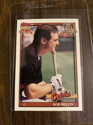 1991 Topps Desert Shield Bob Melvin 249 Orioles Sharp Corners&Surface Centered