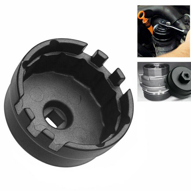 Oil Filter Cap Wrench Cup Socket Remover Tool Fit For Toyota Lexus 64MM 14Flutes - Image 3 of 4