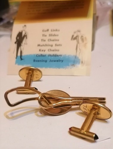 PREGIATO SET FERMACRAVATTA+GEMELLI <CORRECT> '40 CORNIOLA,LAMINA 10Kt ORO GIALLO - Foto 2 di 11