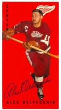 Alex Delvecchio signed hockey card 1995 Parkhurst 1964 1965 Tallboys #56