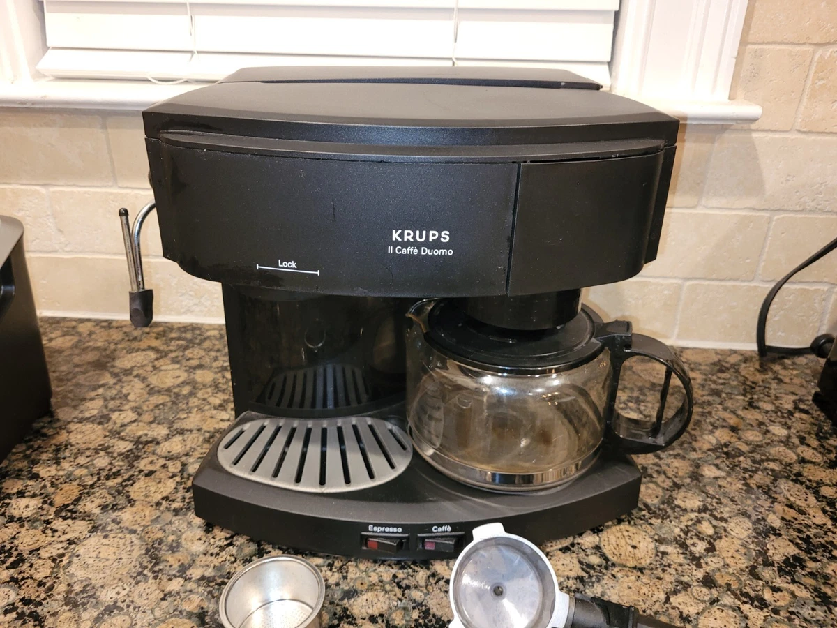 Krups II Caffe Duomo Type 985 Black Espresso Coffee Maker Untested  Parts/Repair