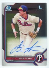 2022 Bowman Chrome Gavin Tonkel Prospect Autograph Auto #CPA-GTL Phillies (E21)