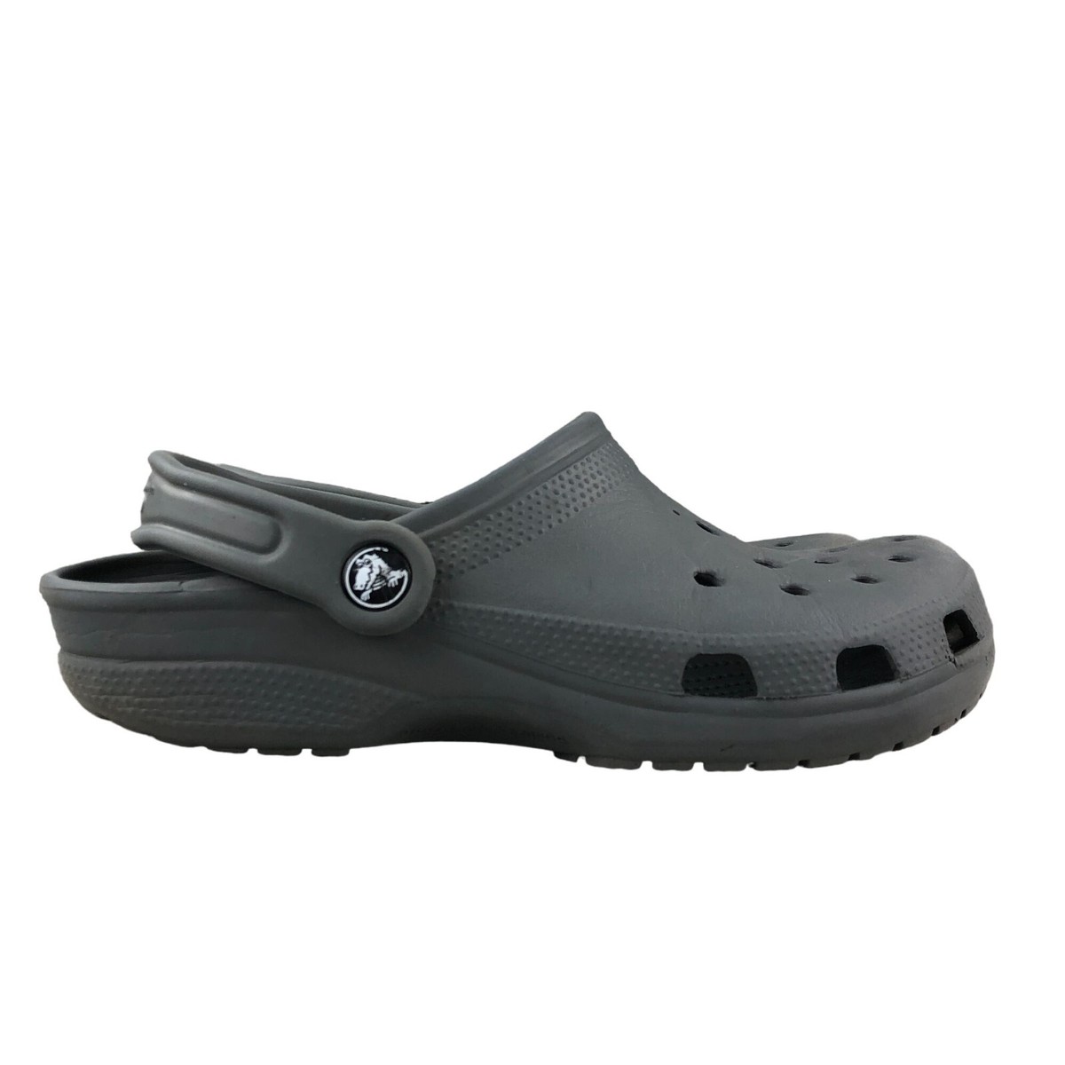 Crocs Unisex Size 5M 7W Dark Grey Closed Toe Slip On Classic 