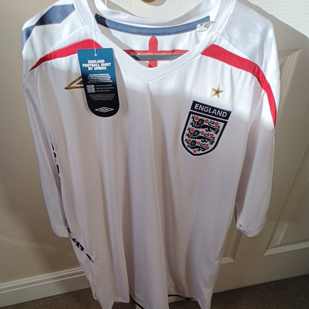 Maillot De Football Umbro England 2007/2008 - Taille L, Vintage, équipe Nationale