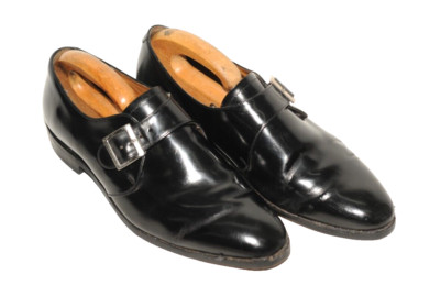HERREN CHEANEY MONK STRAP LEDER HALBSCHUHE SCHUHE 10,5 UK 44 EURO SCHWARZ