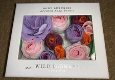 NIB Body Luxuries Scented Floral Soap Petals Wild flowers from world market