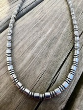 Men  s Women  s Silver 100 Magnetic Therapy Hematite Bracelet Anklet Necklace
