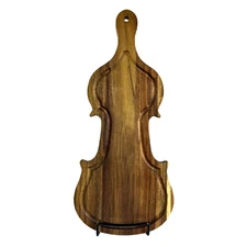 "B" Grade 12pc Bulk 16" Violin Shaped Plain Acacia Serving Boards