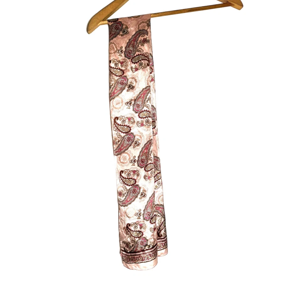 Cachecol vintage elegante design paisley rosa 52"" - Imagem 3 de 4