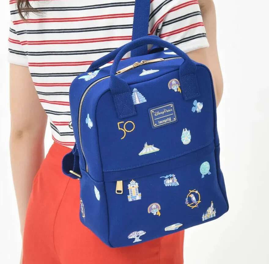 【Loungefly】WDW50周年 ディズニー バッグ  値下げ Disney - ラウンジフライ WDW 50周年 ショルダーバッグ ウォルト