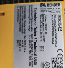 NEW BENDER IRDH275-425 INSULATION MONITORING DEVICE ISOMETER