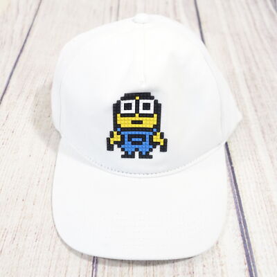 MOSTLY HEARD RARELY SEEN 8-BIT Minions Bob Hut Über Weiß Creme Strapback Kappe