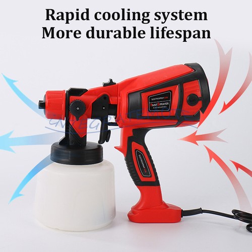 Pistola pulverizadora eléctrica de pintura 900 ml portátil hágalo usted mismo alta presión con 5 boquillas - Imagen 10 de 18