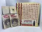 Vintage Coca-Cola Wide Rule Notebook Paper Landmarks Stamps 2 Coasters 75th Aniv