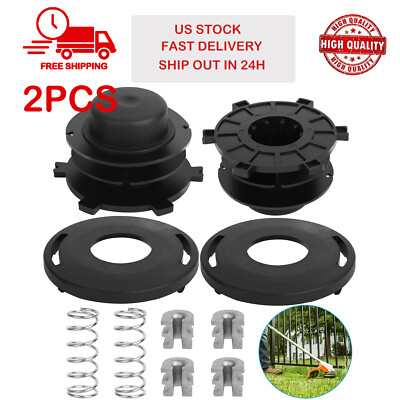 2PCS Trimmer Head Spool Kit For Stihl 25-2 FS 44 55 70 80 83 85 90 RX110/120/130