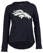 Outerstuff NFL Youth Girls 4-14 Denver Broncos 3D Logo Hooded Shirt